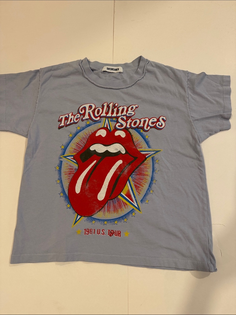 Daydreamer Rolling Stones Graphic Tee with Red Tongue 1981 Tour